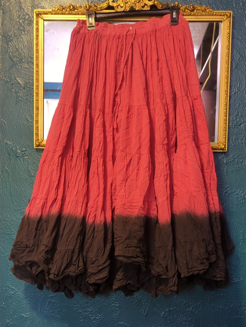 📤 LAST CALL - This Skirt Is ✨INCREDIBLE✨ - Red and Black Tiered Maxi Skirt
